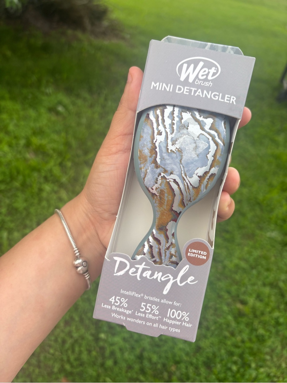Wet Brush Mini Detangler in Marble Blue – Limited Edition